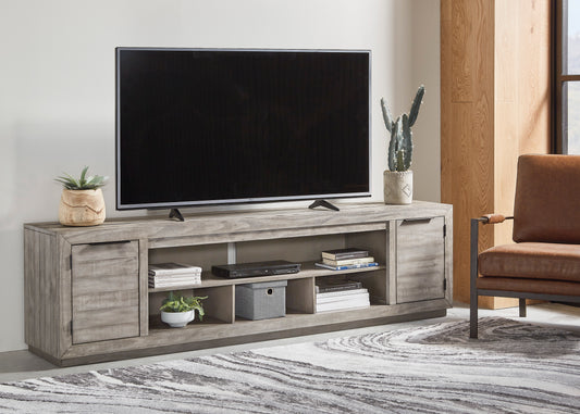 Naydell XL TV Stand with Fireplace Option - alternate view