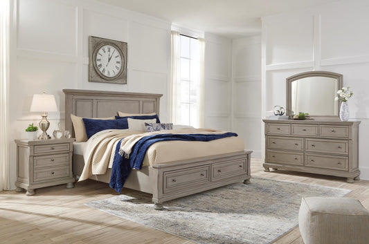 Lettner California King Panel Bed with 2 Storage Drawers - alternate view