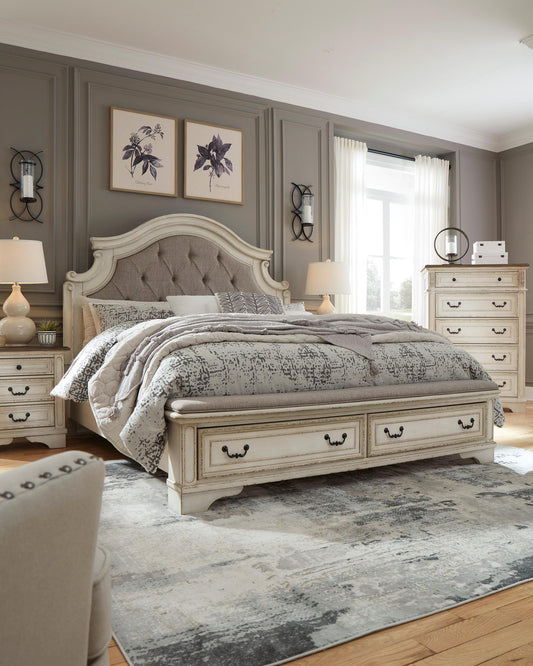 Realyn Upholstered Panel Storage Bed - alternate view