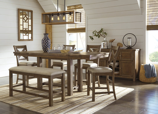 Moriville Counter Height Dining Bench - alternate view
