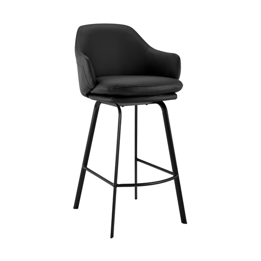Brigden Black Swivel 26" Counter Stool - alternate view