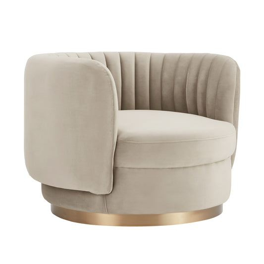 Davy Velvet Swivel Accent Chair - alternate view