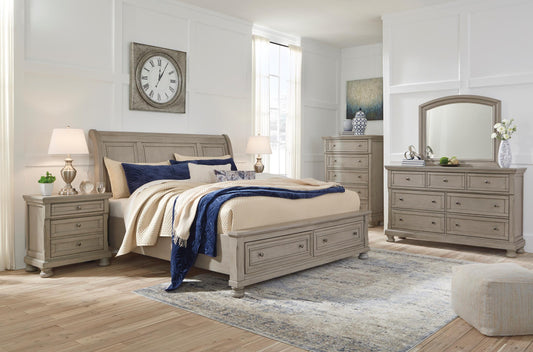 Lettner Queen Sleigh Bed with 2 Storage Drawers - alternate view