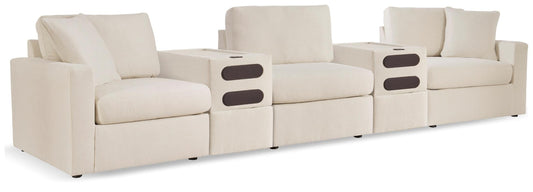 Modmax 5-Piece Sectional with Double Audio Console Oyster - alternate view
