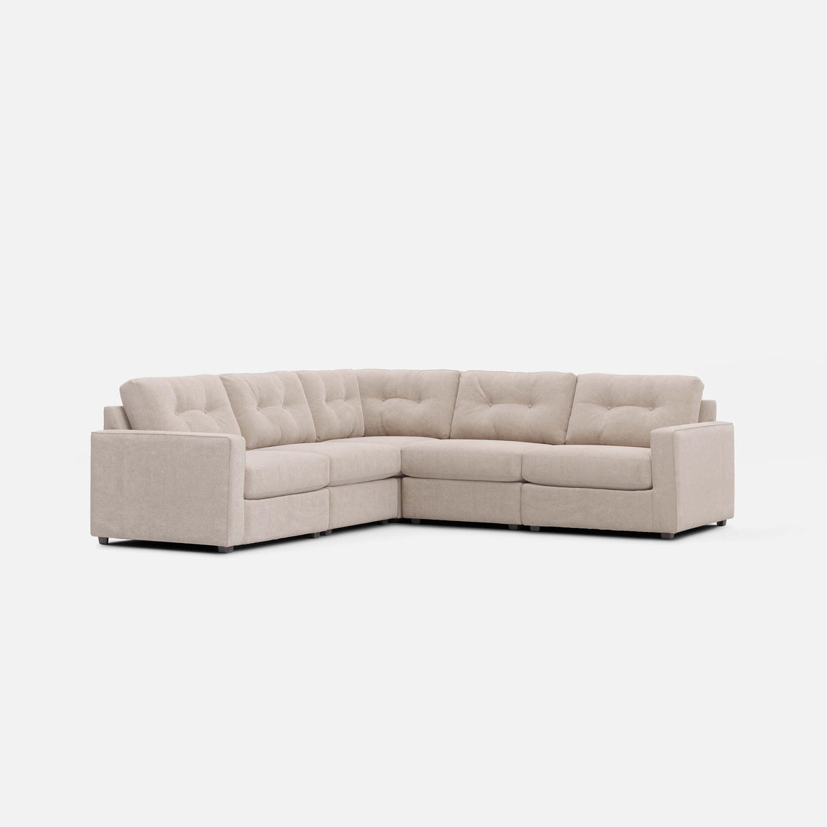 Modular One 5-Piece Sectional Stone