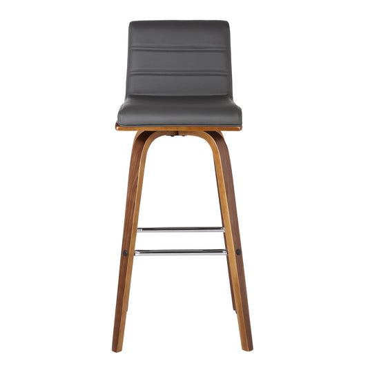 Vienna 30" Bar Height Swivel Bar Stool Gray