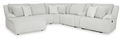 Top Tier Left-Facing 6-Piece Reclining Sectional with Chaise Alloy