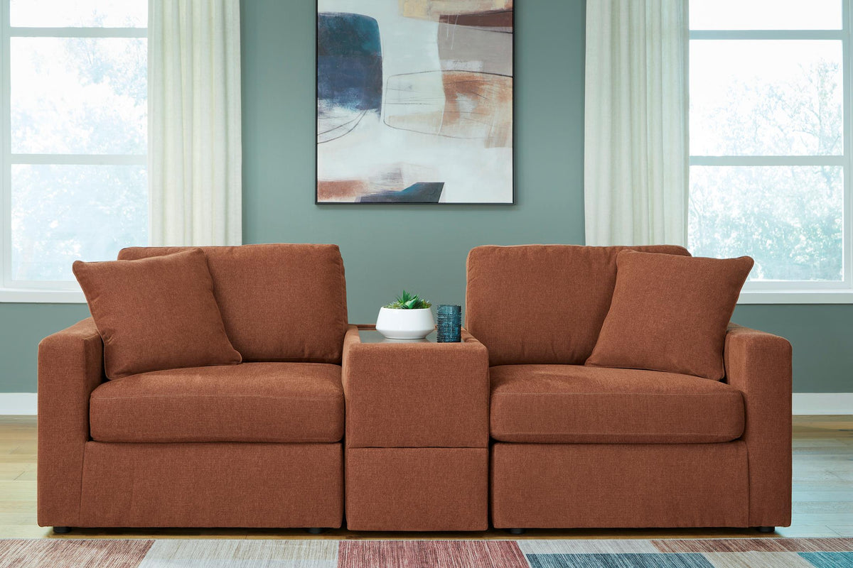Modmax 3-Piece Loveseat with Console Spice