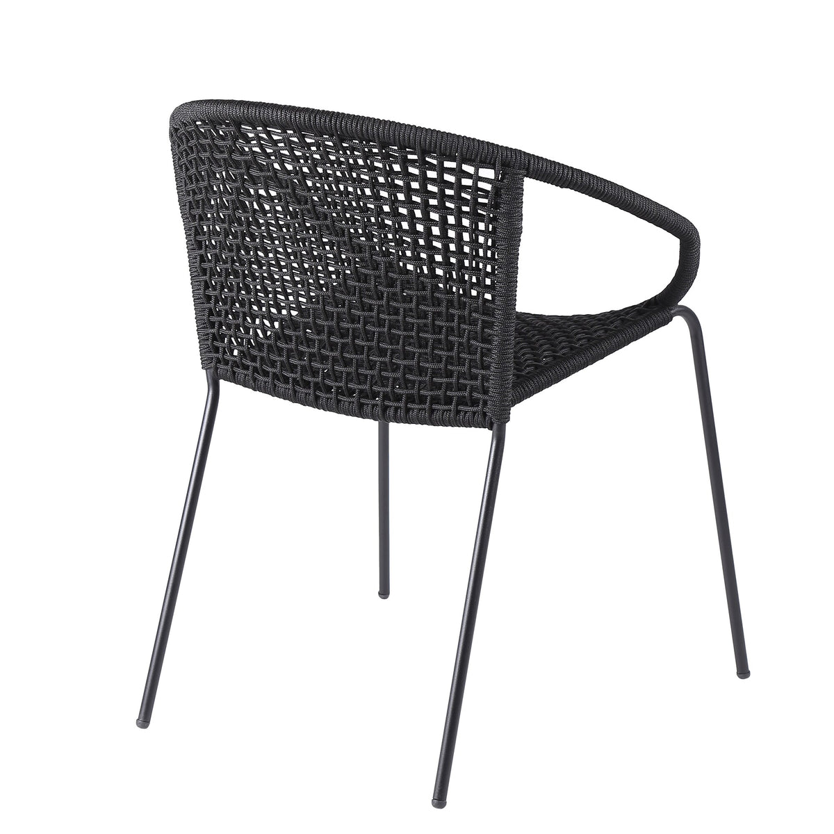 Snack Indoor/Outdoor Stackable Steel Dining Chair (Set of 2)