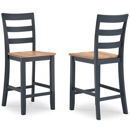 Gesthaven Counter Height Barstool (Set of 2) Blue