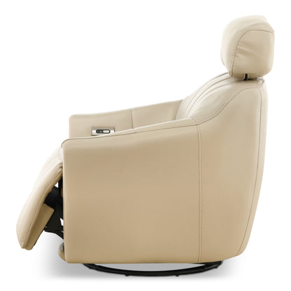 Warren Leather Swivel Power Recliner