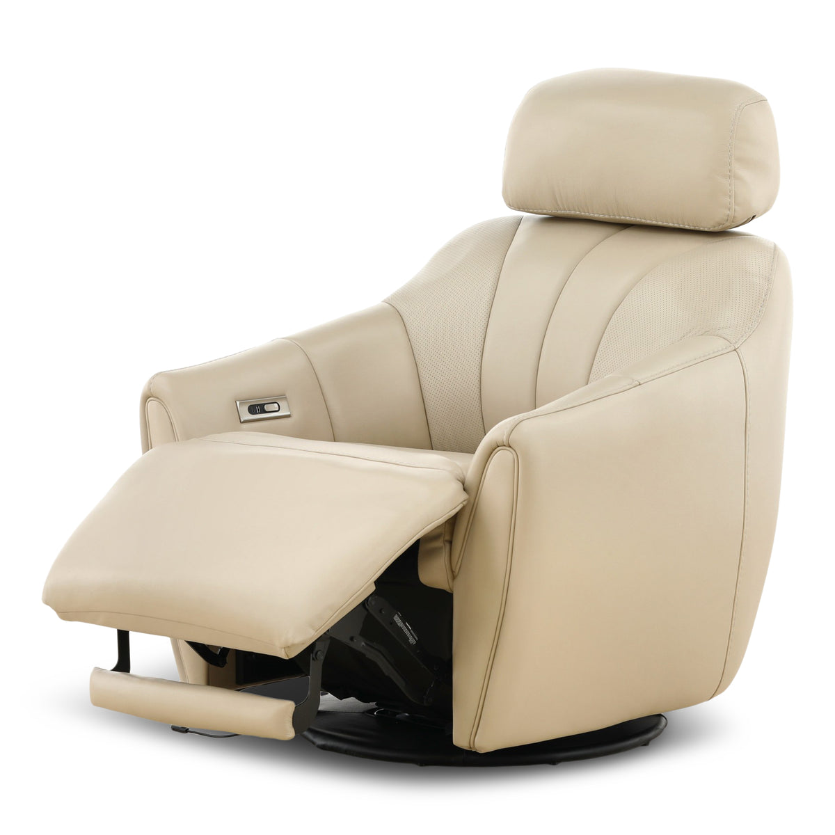 Warren Leather Swivel Power Recliner