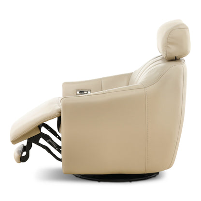 Warren Leather Swivel Power Recliner