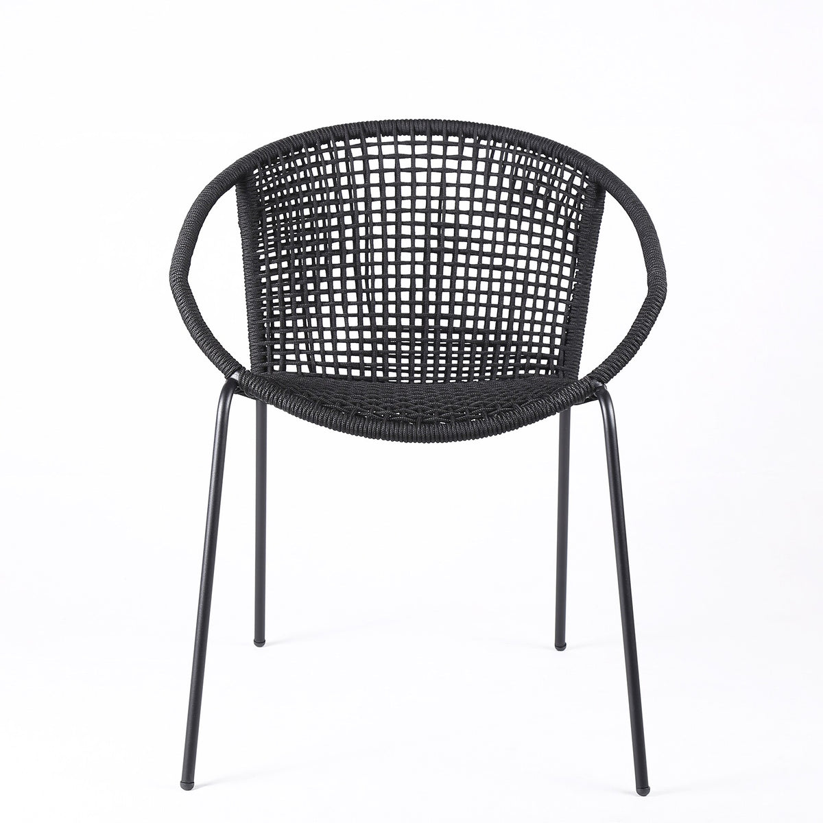 Snack Indoor/Outdoor Stackable Steel Dining Chair (Set of 2)
