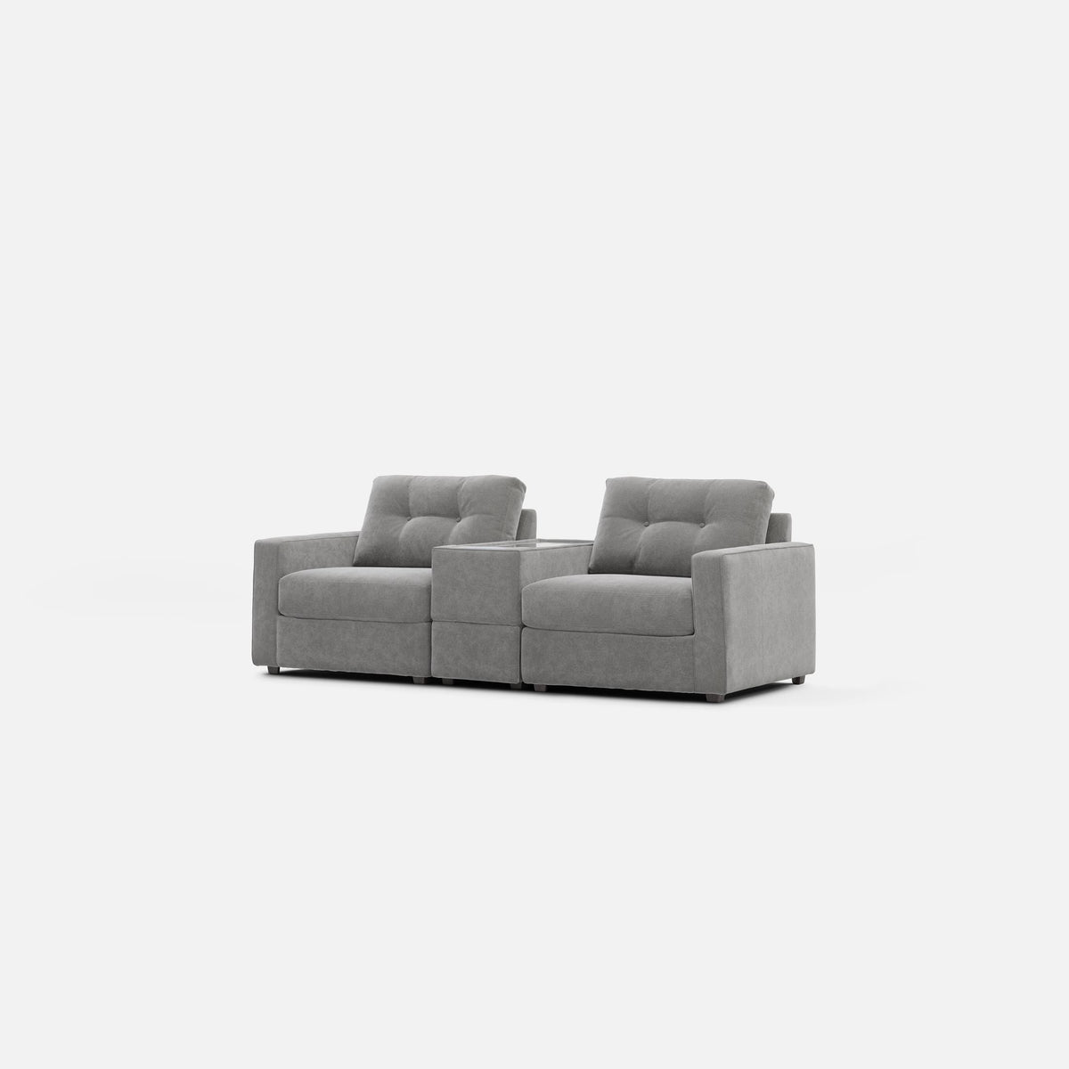 Modular One 3-Piece Console Loveseat Granite