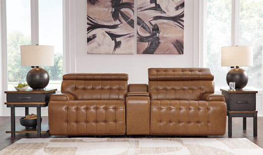 Temmpton 3-Piece Power Reclining Sectional Loveseat with Console - alternate view