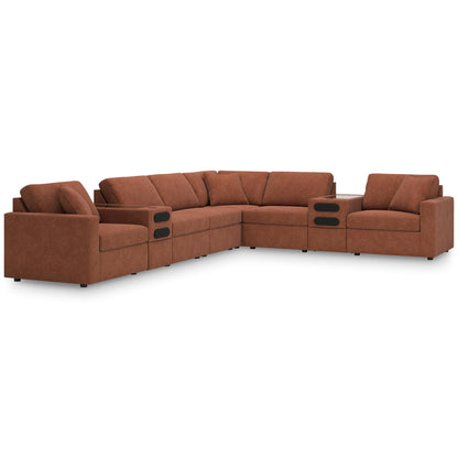 Modmax 8-Piece Sectional with Double Audio Console Spice