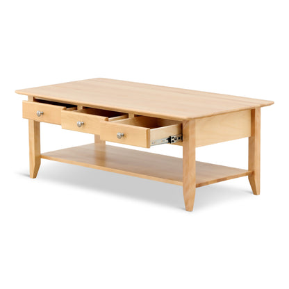 Stratford Cocktail Table with Drawer and Shelf