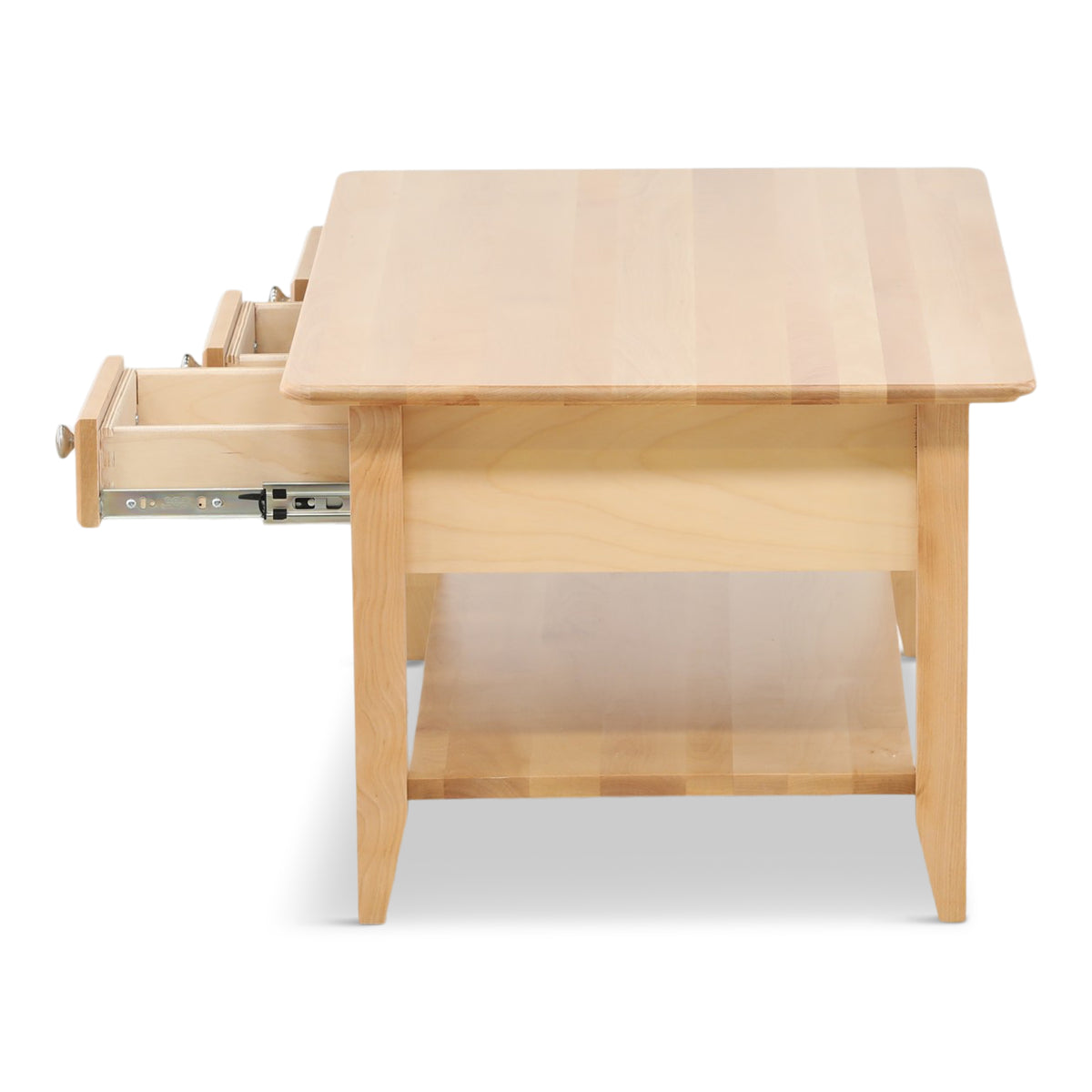 Stratford Cocktail Table with Drawer and Shelf