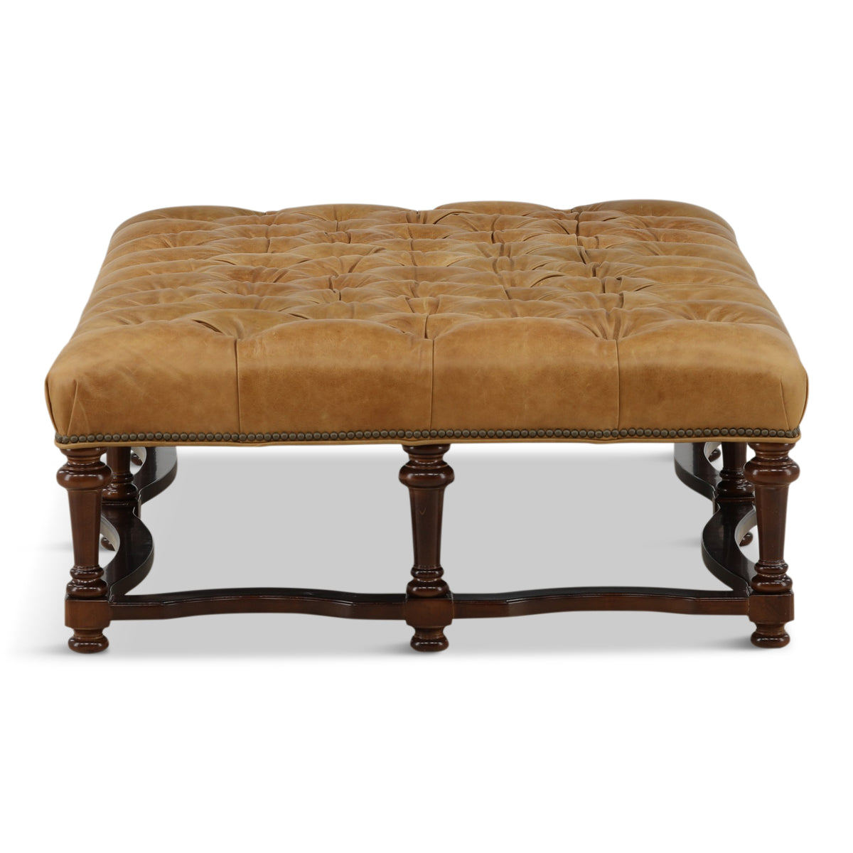 Lainey Leather Cocktail Ottoman