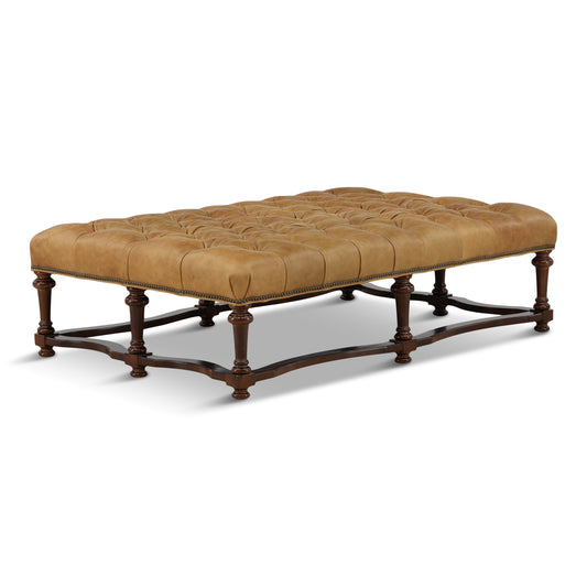 Lainey Leather Cocktail Ottoman - alternate view