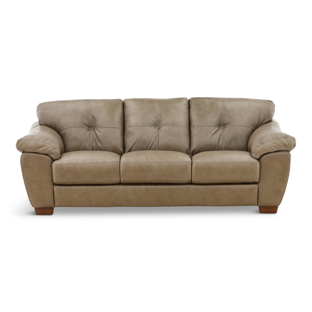 Camy Leather Sofa Taupe