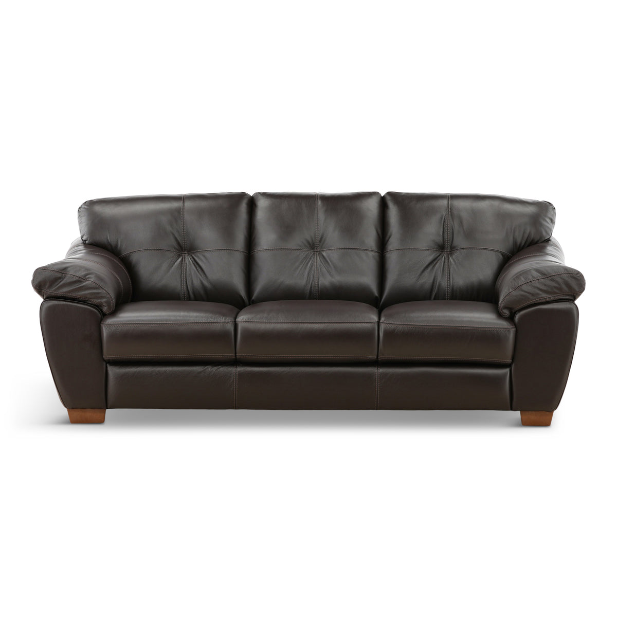 Camy Leather Sofa Brown