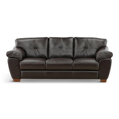 Camy Leather Sofa Brown