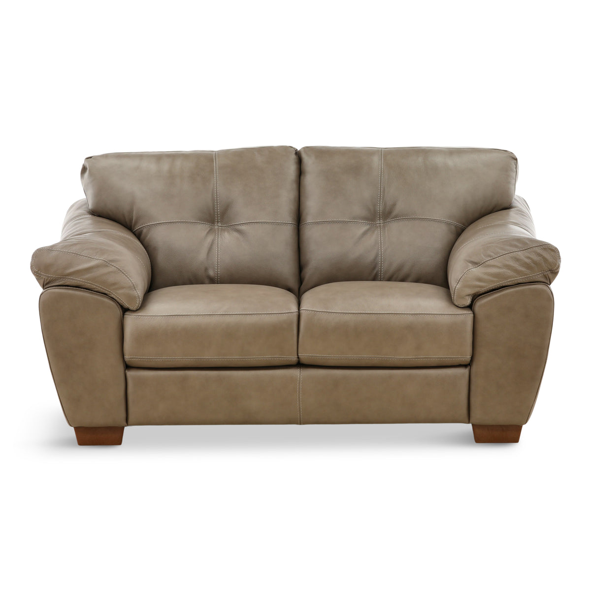 Camy Leather Loveseat Taupe