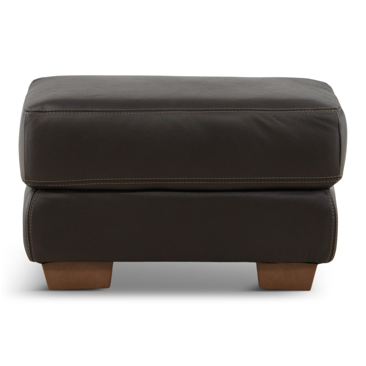 Camy Leather Ottoman Brown