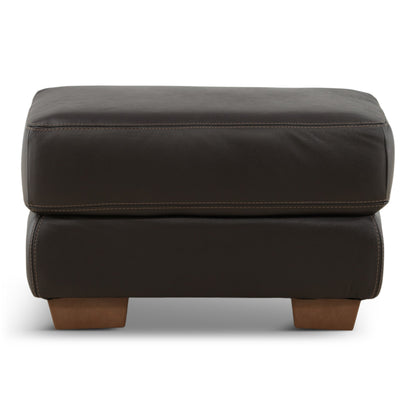 Camy Leather Ottoman Brown