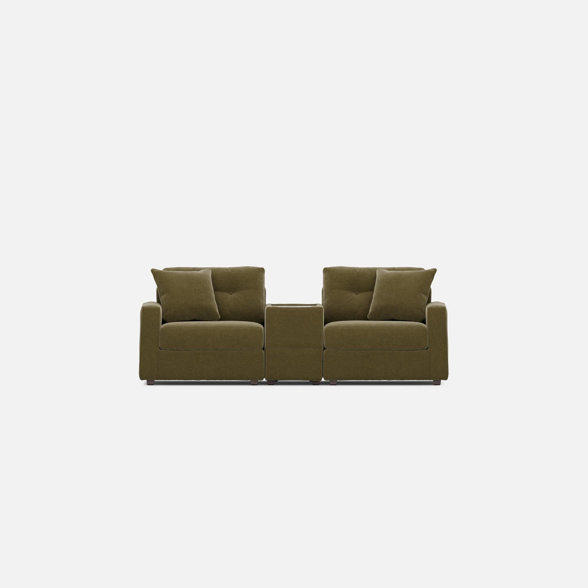 Modular One 3-Piece Console Loveseat Moss