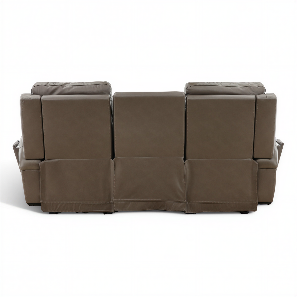 Flexsteel Trey Leather Power Reclining Sofa with Drop-Down Table