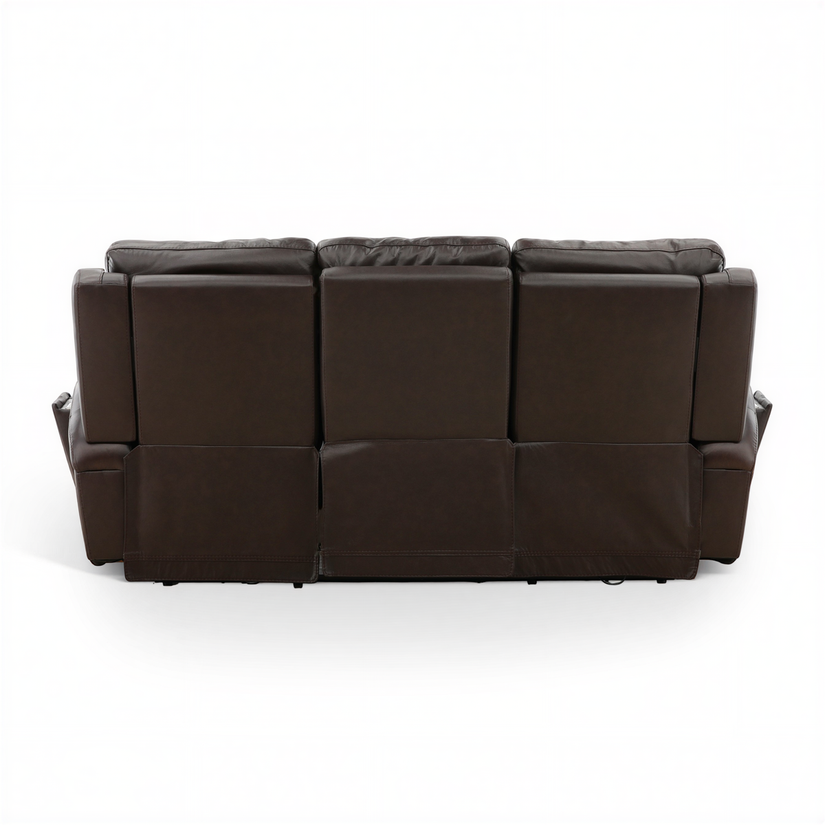 Flexsteel Trey Leather Power Reclining Sofa with Drop-Down Table