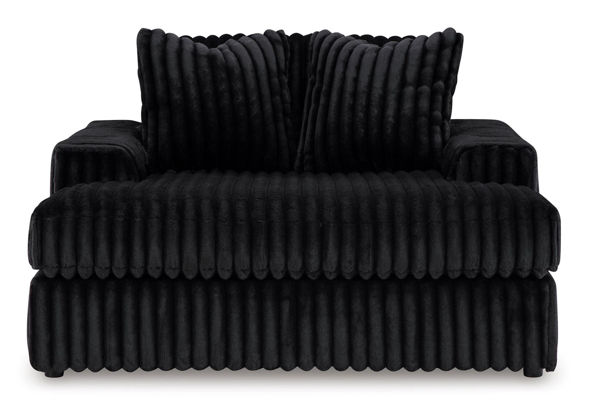 Ashley Midnight-Madness Oversized Chaise Black
