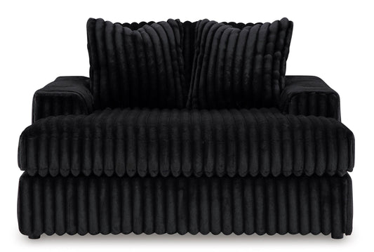 Ashley Midnight-Madness Oversized Chaise Black