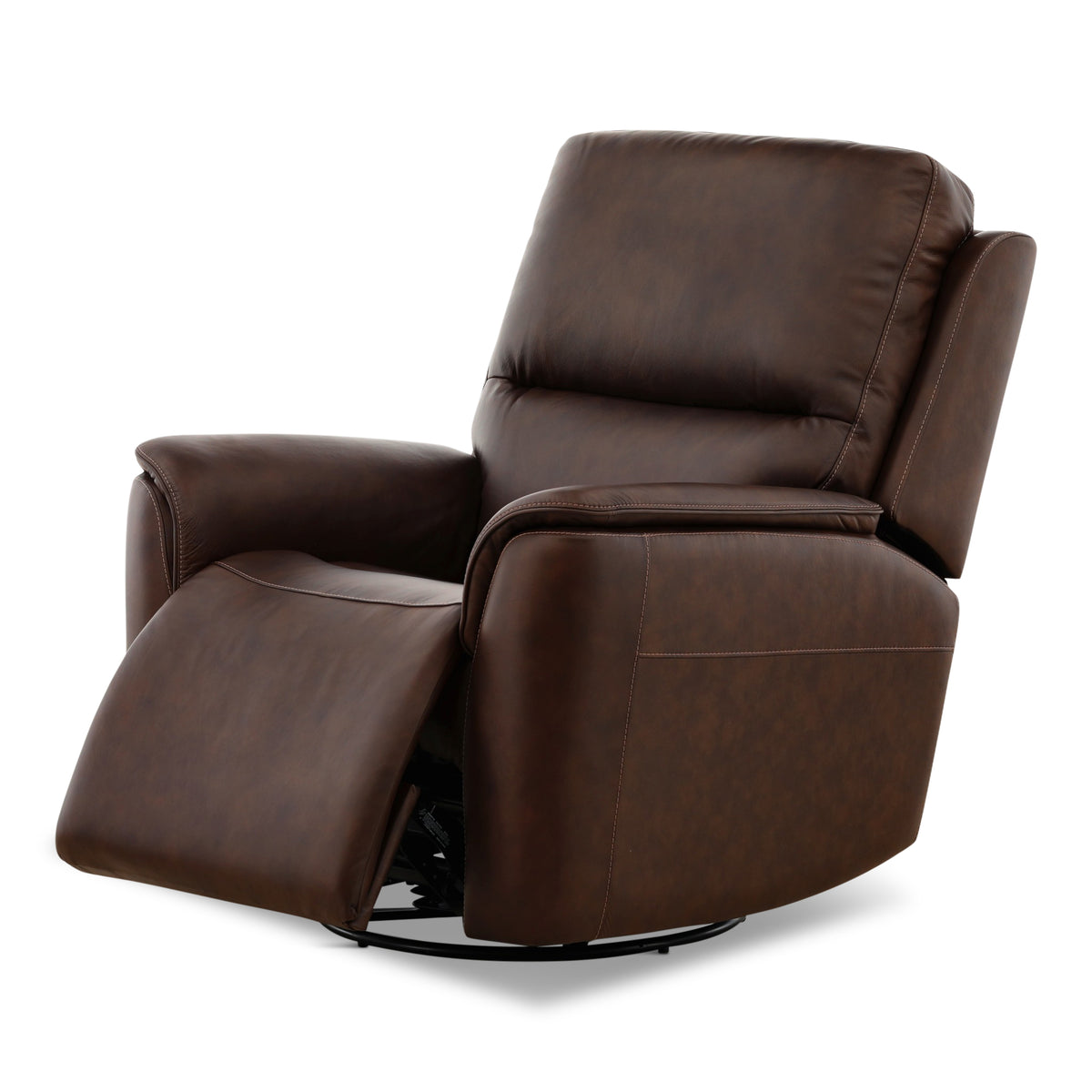 Flexsteel Karson Leather Power Swivel Glider Recliner
