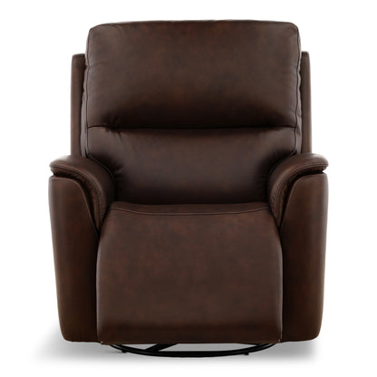 Flexsteel Karson Leather Power Swivel Glider Recliner