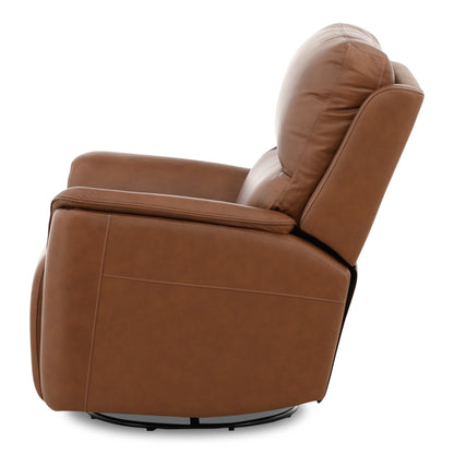 Flexsteel Karson Leather Power Swivel Glider Recliner