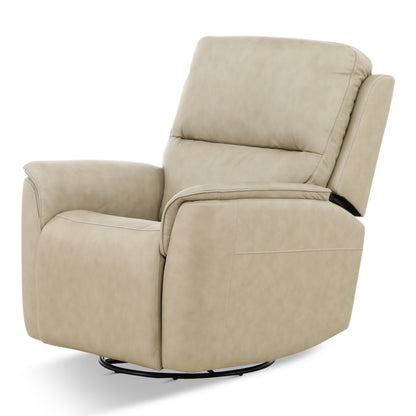 Flexsteel Karson Leather Power Swivel Glider Recliner
