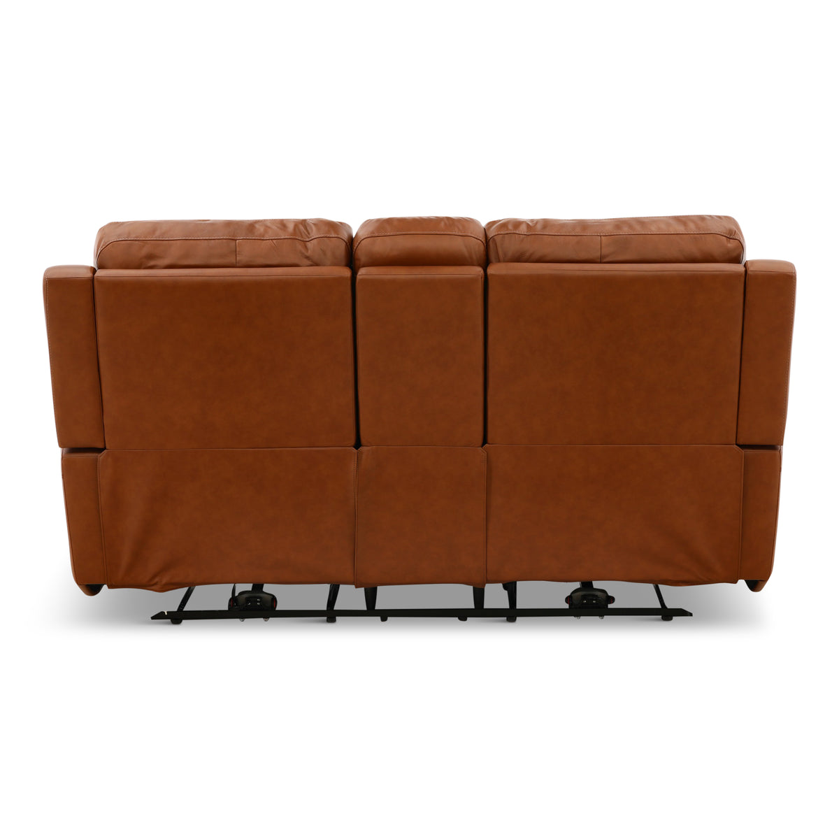 Flexsteel Karson Leather Power Reclining Console Loveseat