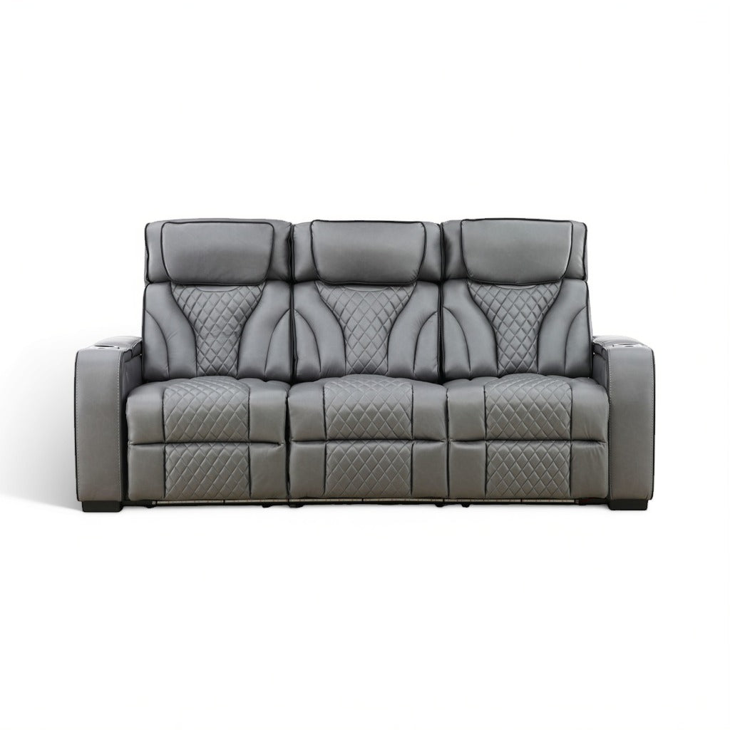 Morgan Reclining Sofa with Drop-Down Table Slate