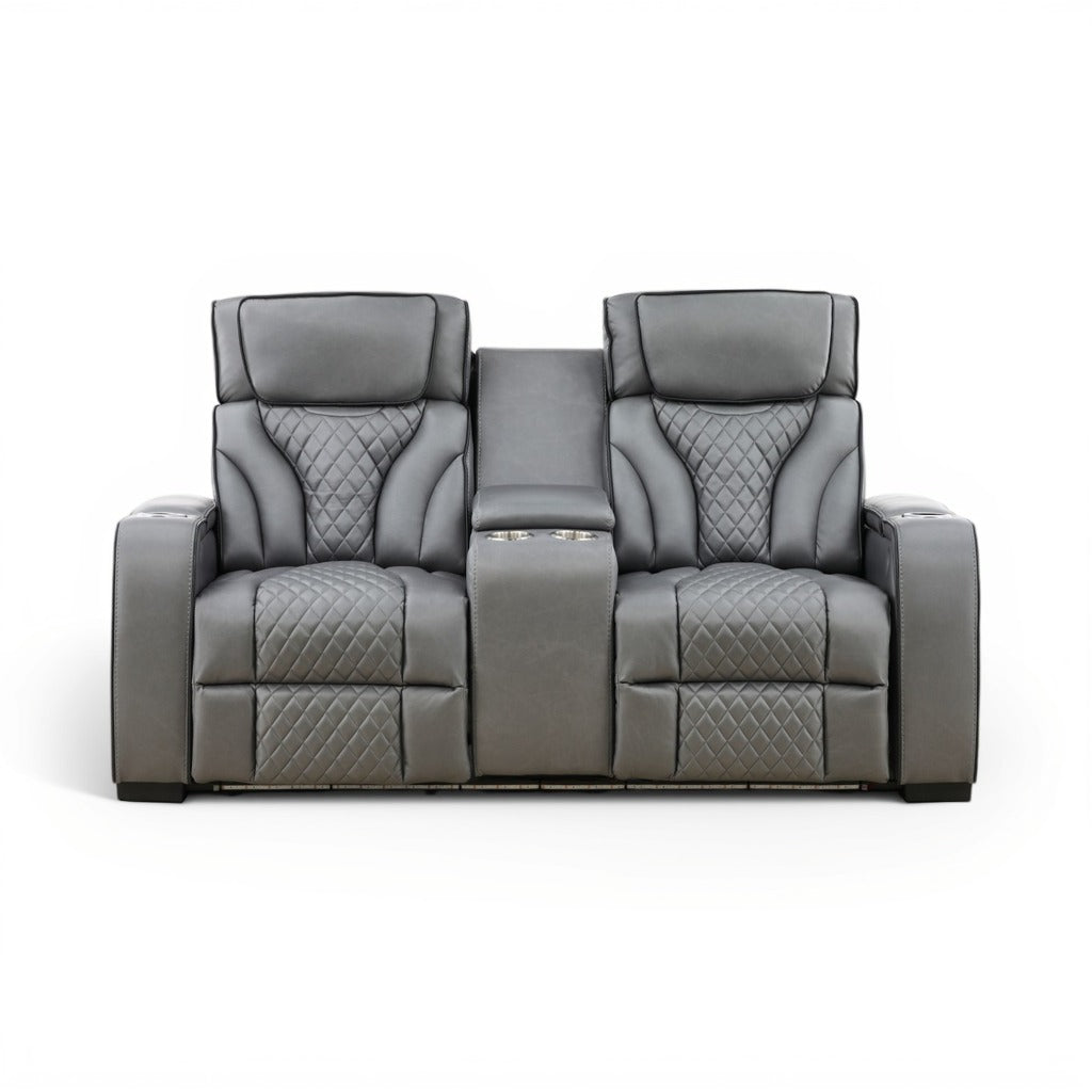 Reclining Loveseat W/ Console Slate