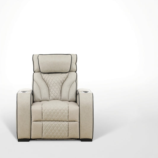 Recliner With LED Lights Taupe - alternate view