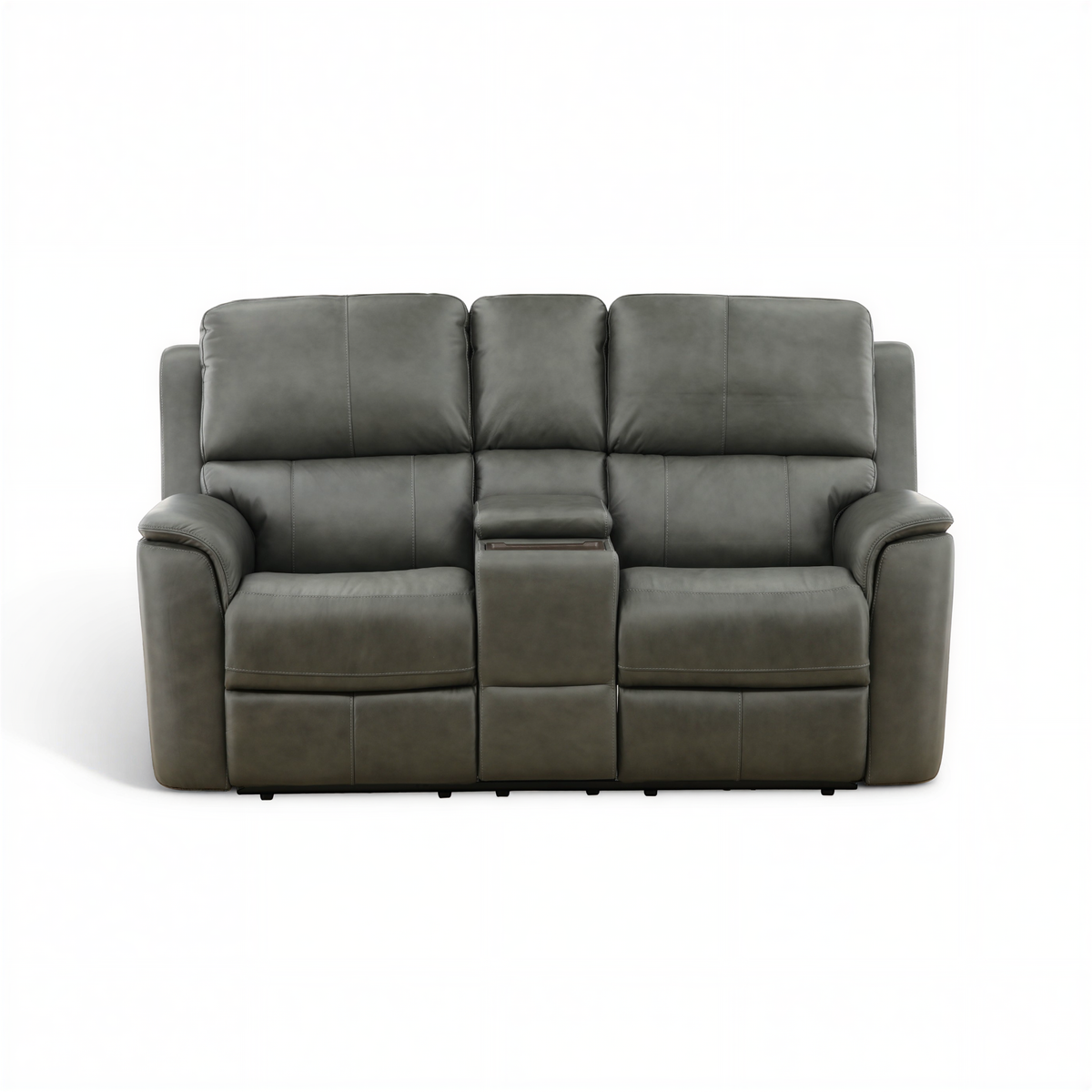 Flexsteel Grayson Leather Power Reclining Console Loveseat