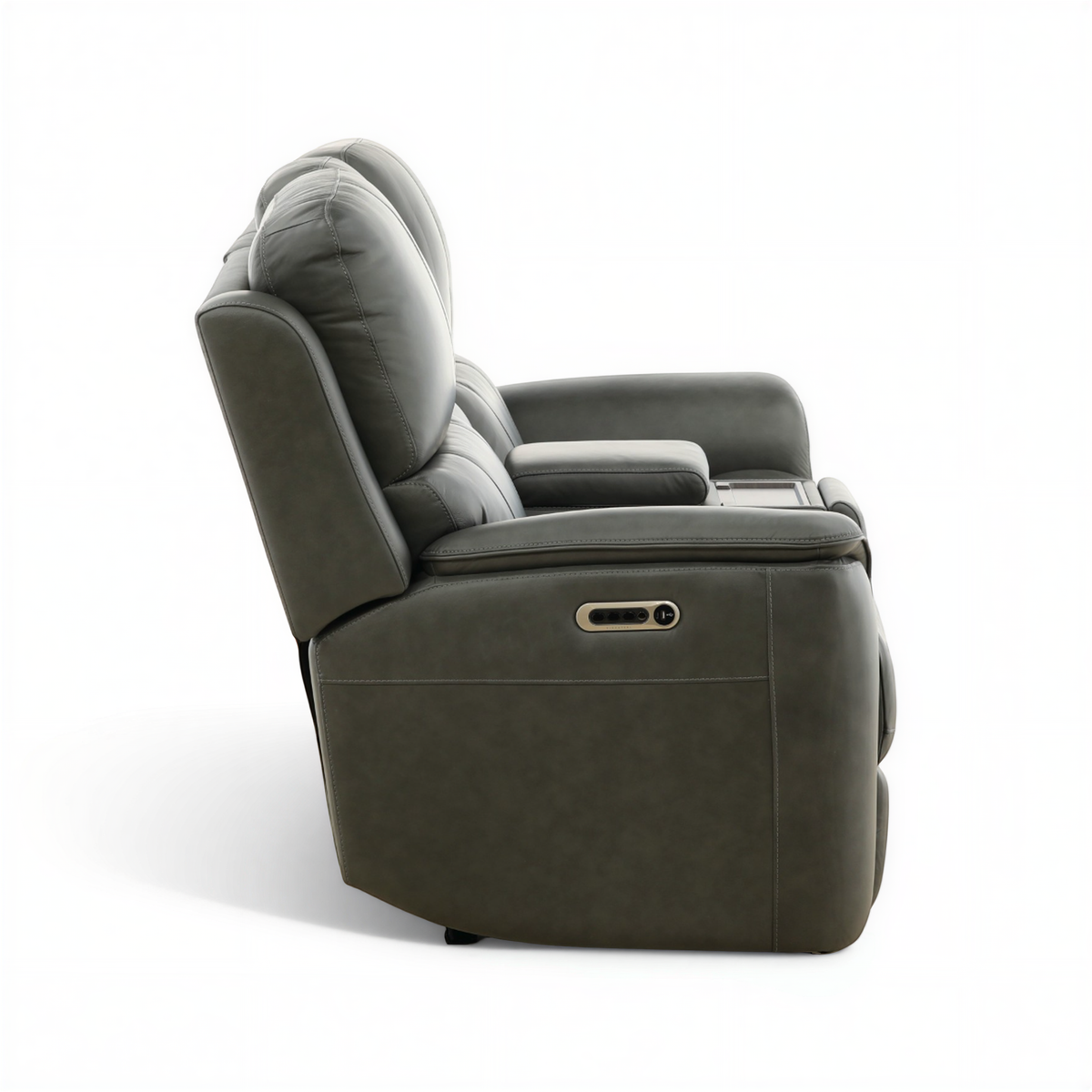 Flexsteel Grayson Leather Power Reclining Console Loveseat