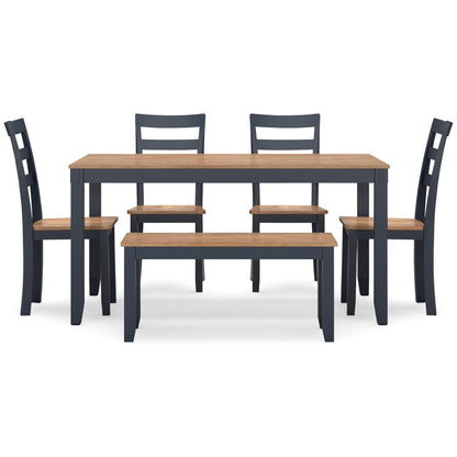 Gesthaven 6-Piece Dining Set Blue