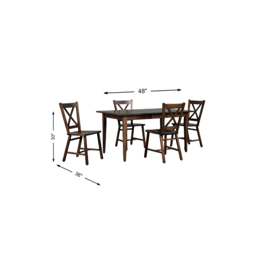 Eagle Mountain 5-Piece X-Back Dining Set - alternate view