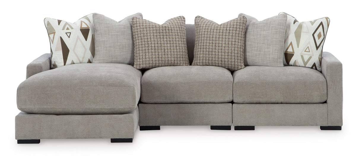 Aslan Court 3-Piece Sofa Sectional with Chaise Left-Facing