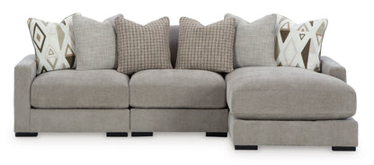 Aslan Court 3-Piece Sofa Sectional with Chaise Right-Facing